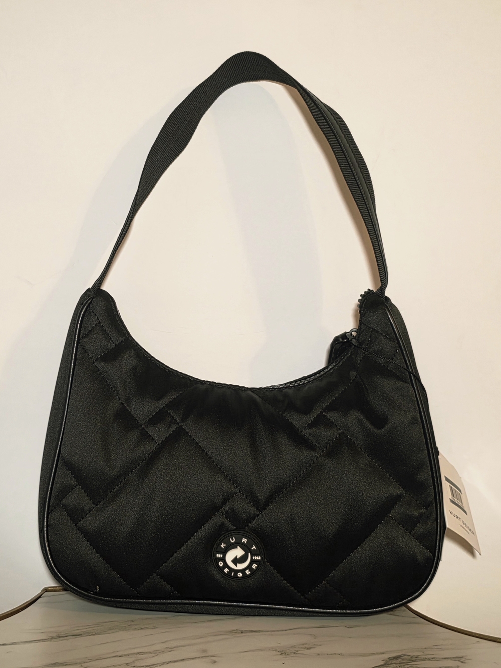 Kurt Geiger Black Quilted Shoulder Bag